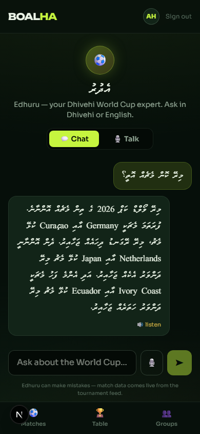 Ask Edhuru in Dhivehi